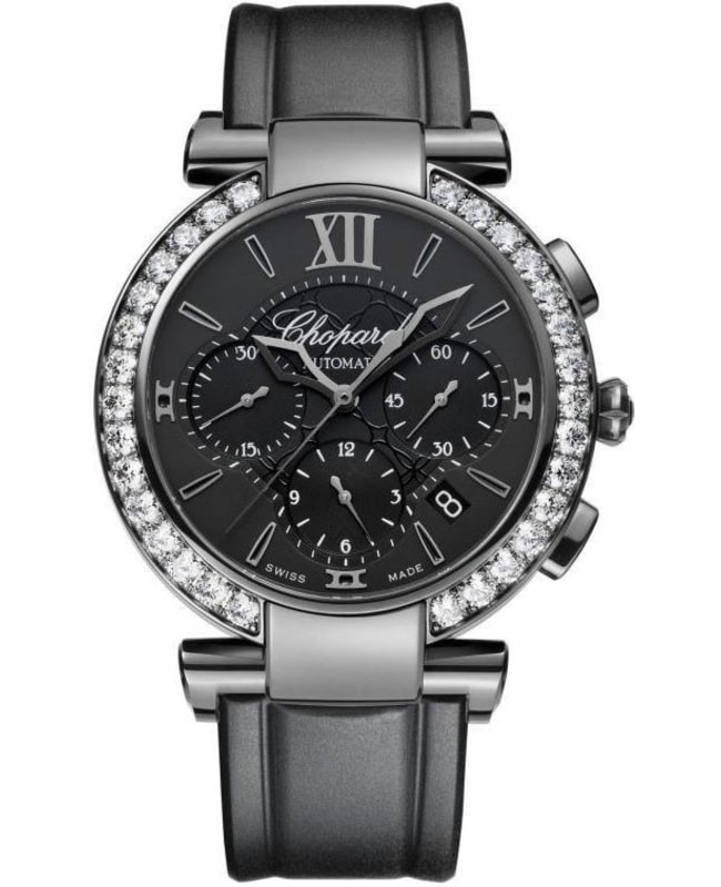 Chopard Imperiale Automatic Chronograph 40mm Black Dial Diamond Rubber Womens Watch 3885493008 3885493008 Chopard Imperiale Automatic Chronograph 40mm Black Dial Diamond Rubber Womens Watch 3885493008 3885493008