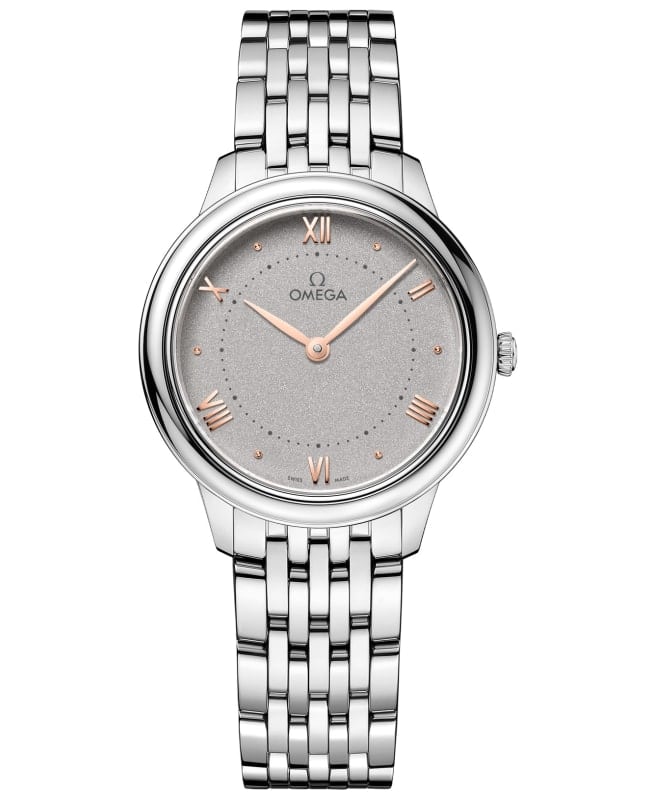 Omega De Ville Prestige Quartz 30mm Grey Dial Stainless Steel Women's Watch 434.10.30.60.06.001