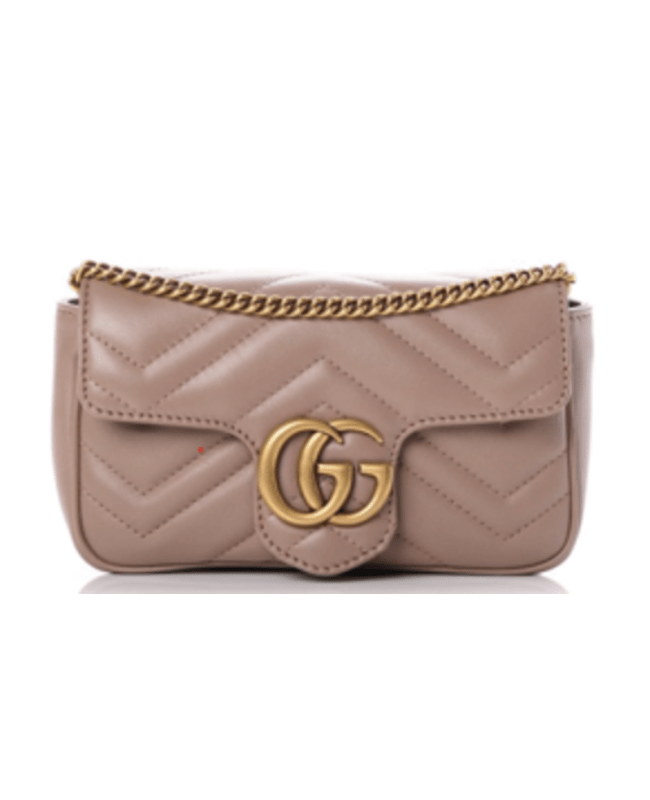 Gucci GG Marmont matelasse super mini bag red chevron leather