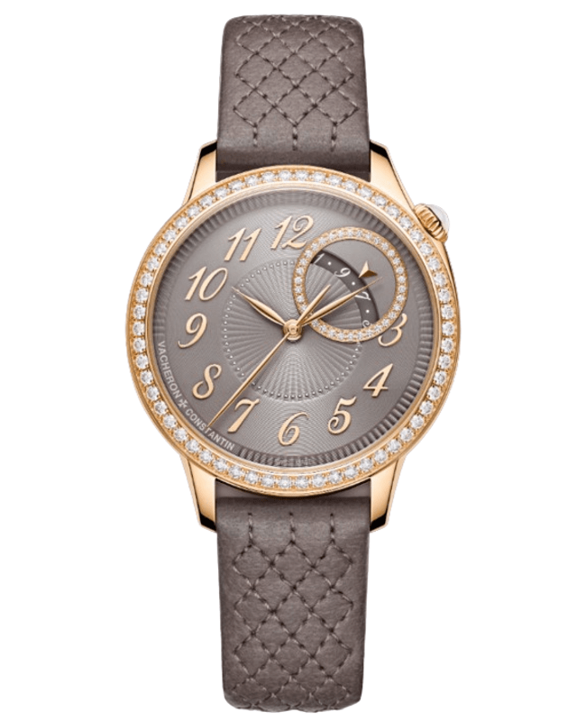 Vacheron Constantin Egerie Self-Winding Brown Dial 18K Rose Gold Diamond Bezel Brown Lamb Strap Women's Watch 4605F/000R-B957