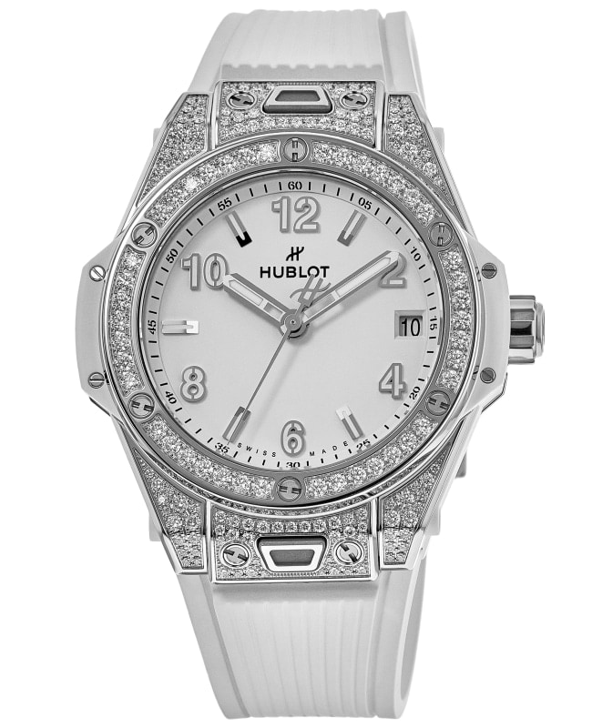 Hublot Big Bang One Click White Dial Diamond Rubber Strap Womens Watch 465SE2010RW1604 465SE2010RW1604 18860$