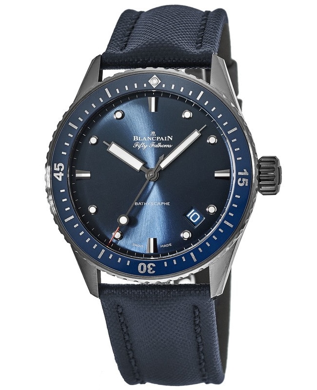 Blancpain Fifty Fathoms Bathyscaphe Blue Dial Men's Watch 5000-0240-O52A