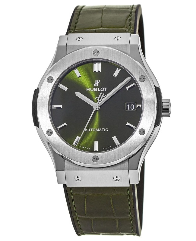 Hublot Classic Fusion Automatic Green Dial Titanium Men’s Watch