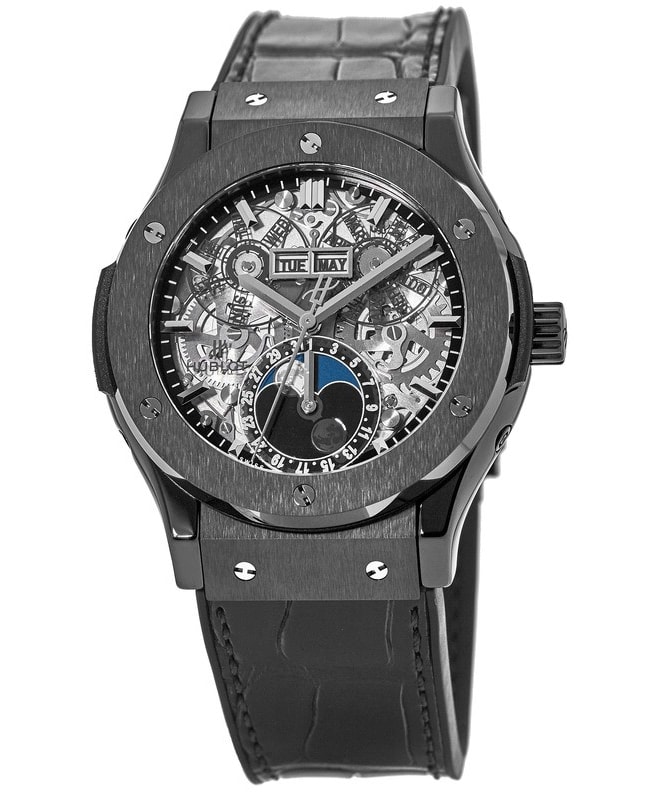 Hublot Classic Fusion Aerofusion Moonphase Black Magic 45mm Men's Watch 517.CX.0170.LR