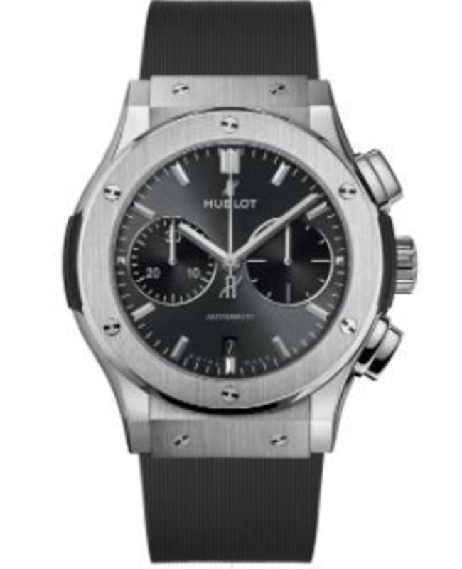 Hublot Classic Fusion Chronograph Grey Dial Rubber Strap Men's Watch 521.NX.7071.RX