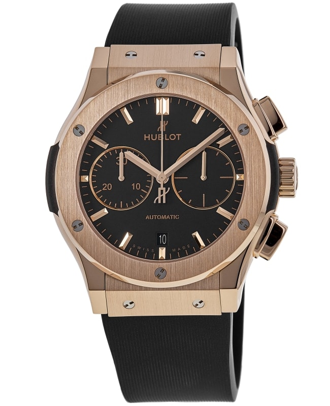 Hublot Classic Fusion Chronograph 18kt Rose Gold 45mm Rubber Strap Men's Watch 521.OX.1181.RX