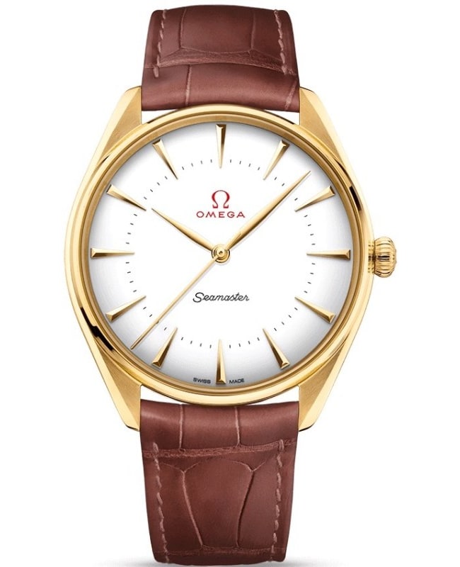 Omega Seamaster Olympic Official Timekeeper White Dial Leather Strap Men’s Watch