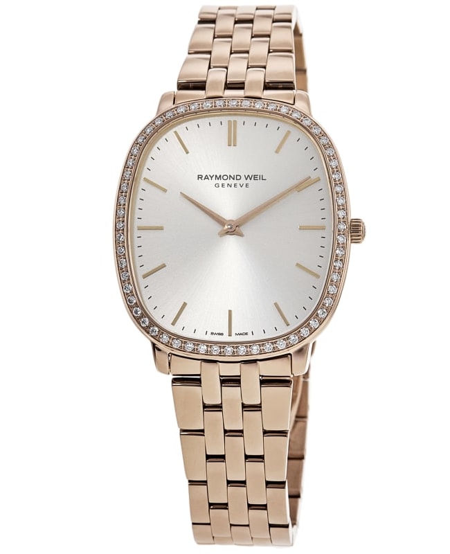 Raymond Weil Toccata Heritage Silver Dial Diamond Bezel PVD Stainless Steel Womens Watch 5280-P5S-64001 5280-P5S-64001 1838$