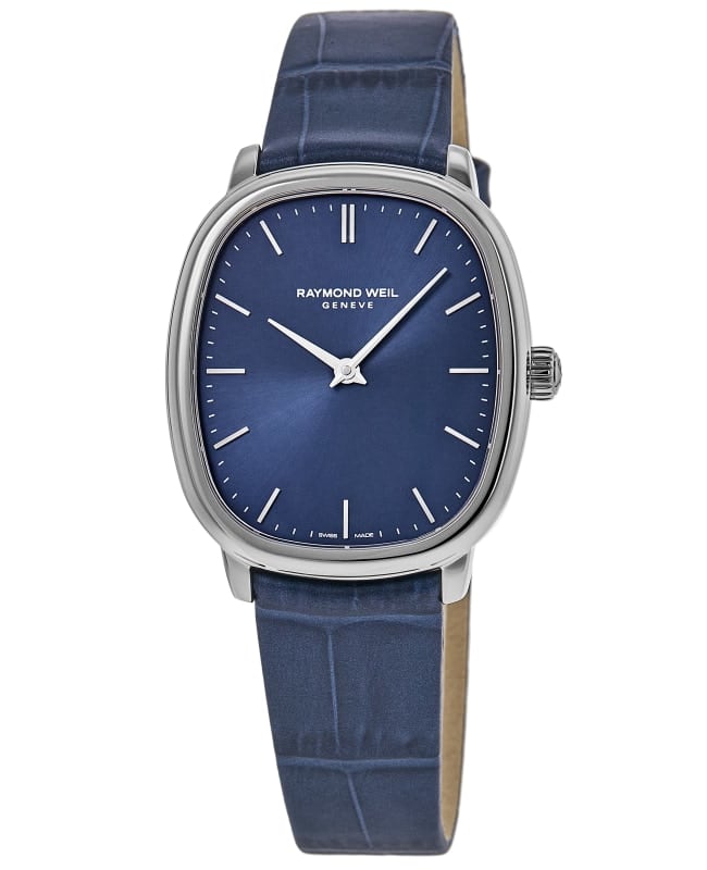Raymond Weil Toccata Heritage Blue Dial Leather Strap Women's Watch 5280-STC-50001