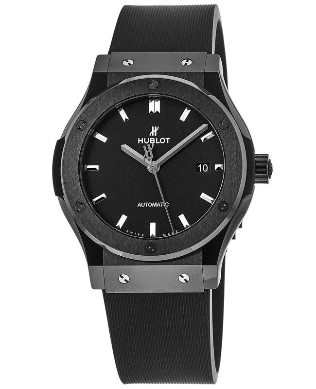 Hublot Classic Fusion Automatic Black Ceramic Rubber Strap Men’s Watch