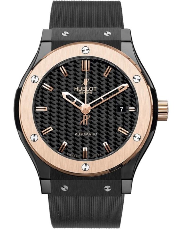 Hublot Classic Fusion Automatic Black Magic 18kt Gold Bezel Ceramic Case Men's Watch 542.CO.1780.RX
