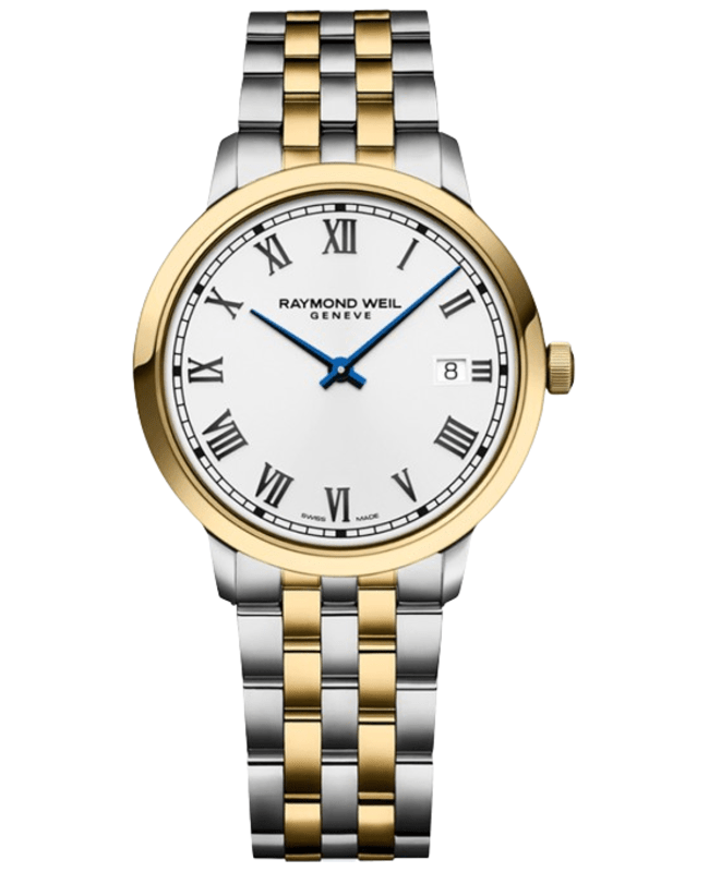 Raymond Weil Toccata Classic 39 mm Quartz White Dial Two-Tone Steel Men's Watch 5485-STP-00359