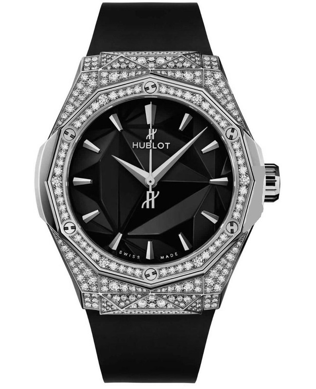 Hublot Classic Fusion Black Dial Diamond Black Rubber Strap Men's Watch 550.NS.1800.RX.1604.ORL19