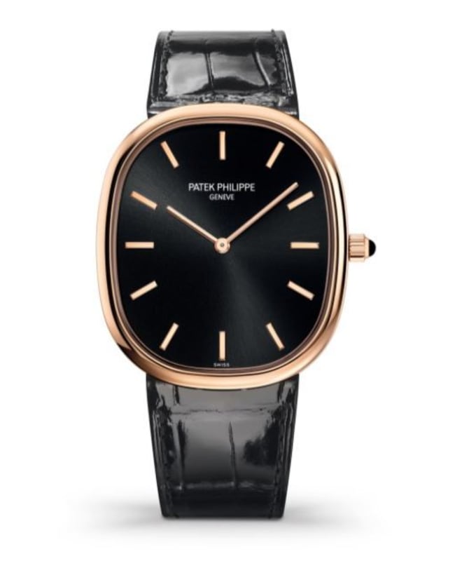Patek Philippe Golden Ellipse Automatic Black Dial Men's Watch 5738R-001
