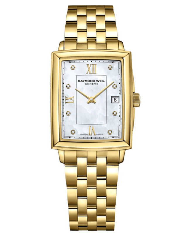 Raymond Weil Toccata Mother of Pearl Diamond Dial Yellow Gold PVD Steel Women's Watch 5925-P-00995