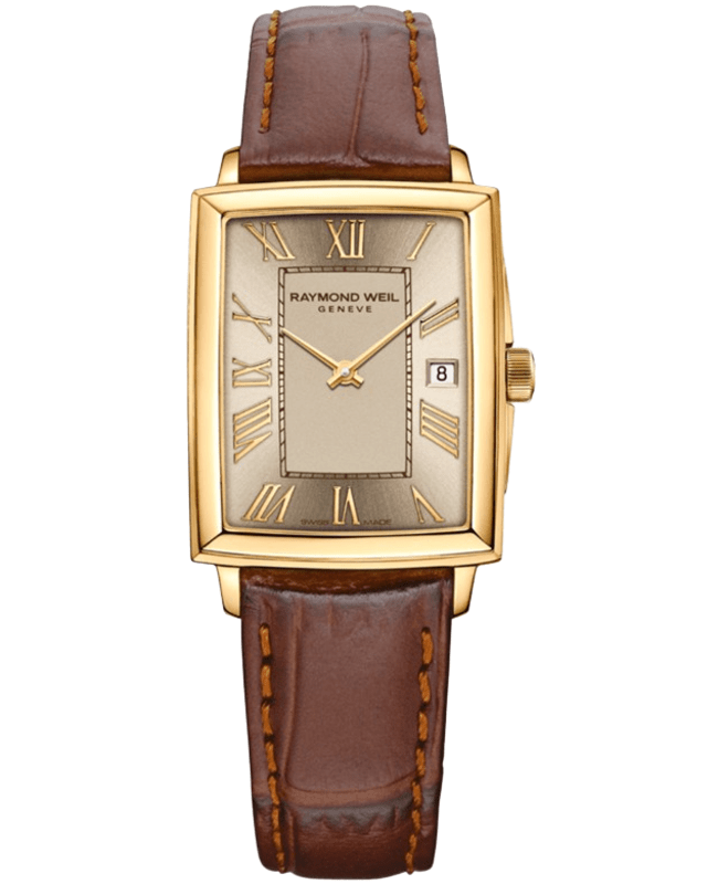 Raymond Weil Toccata Champagne Dial Leather Strap Women's Watch 5925-PC-00100