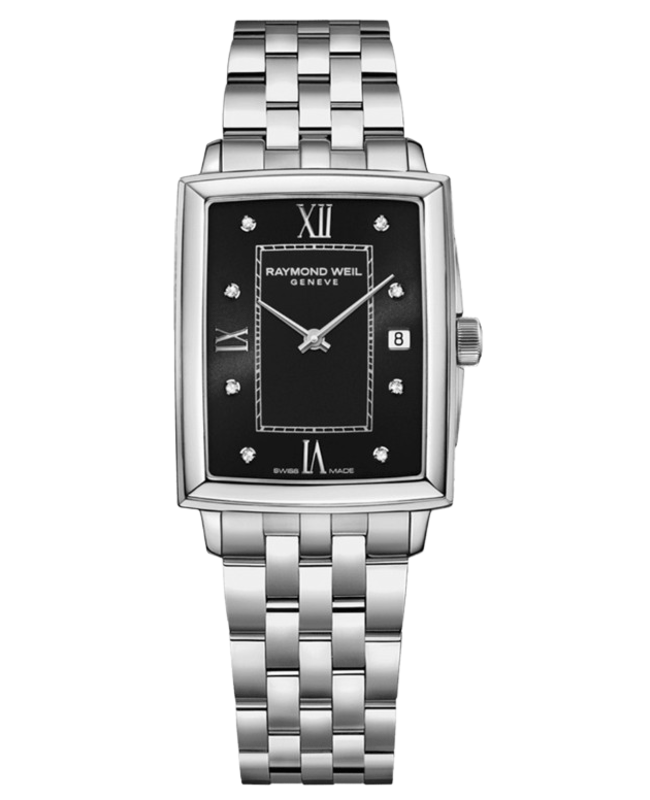 Raymond Weil Toccata Black Diamond Dial Steel Women's Watch 5925-ST-00295