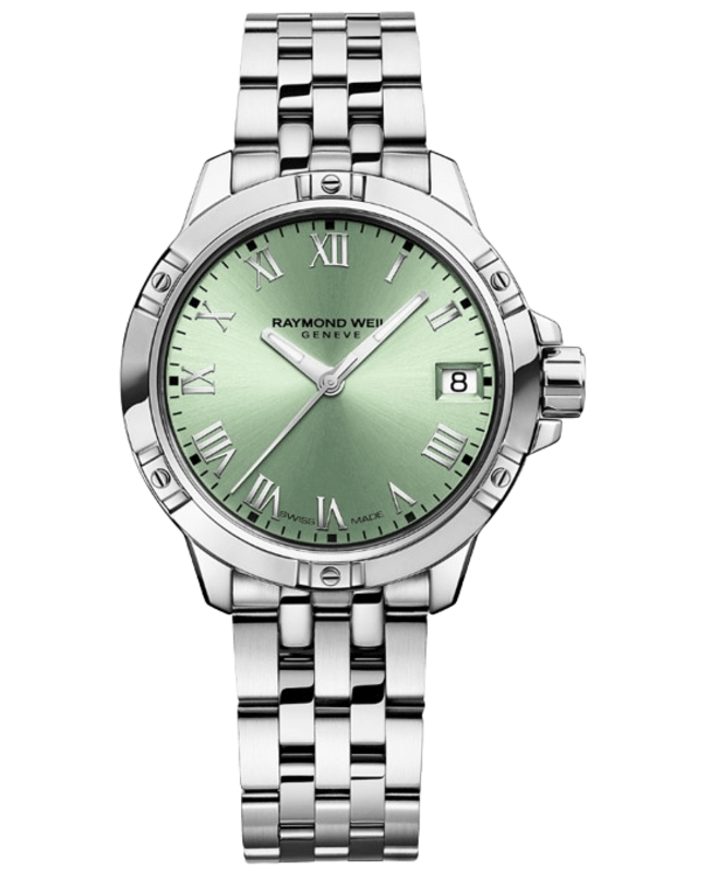 Raymond Weil Tango Classic Green Dial Steel Women's Watch 5960-ST-00520