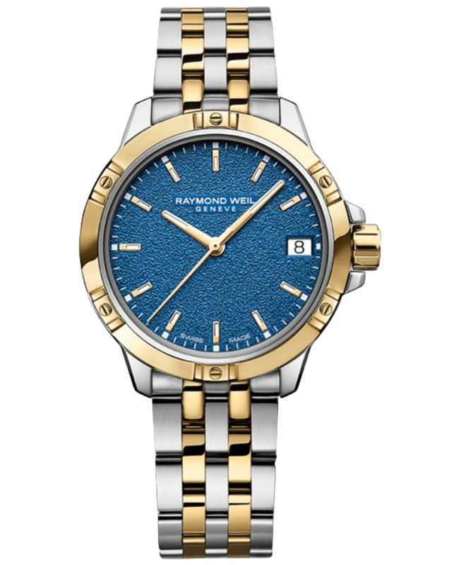Raymond Weil Tango Classic Blue Dial Two-Tone Steel Women's Watch 5960-STP-50061