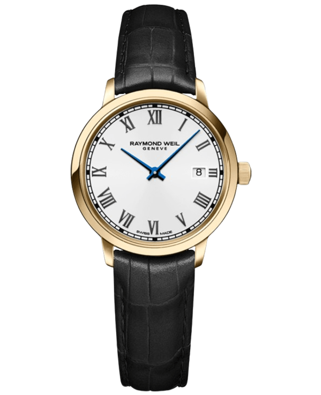 Raymond Weil Toccata White Dial Leather Strap Women's Watch 5985-PC-00359 5985-PC-00359