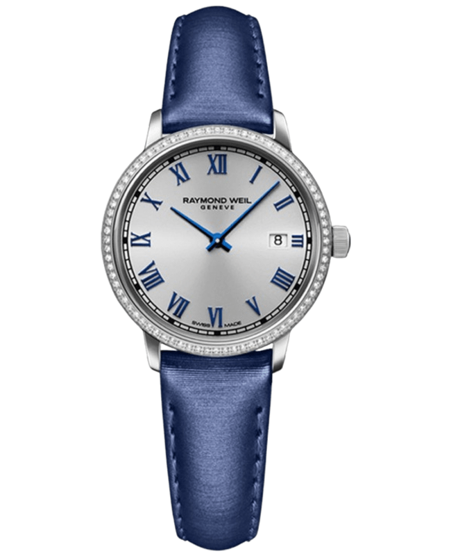 Raymond Weil Toccata Silver Dial Satin Strap Women's Watch 5985-SCS-00653