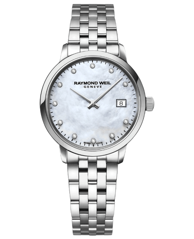 Raymond Weil Toccata Mother of Pearl Diamond Dial Steel Women's Watch 5985-ST-97081