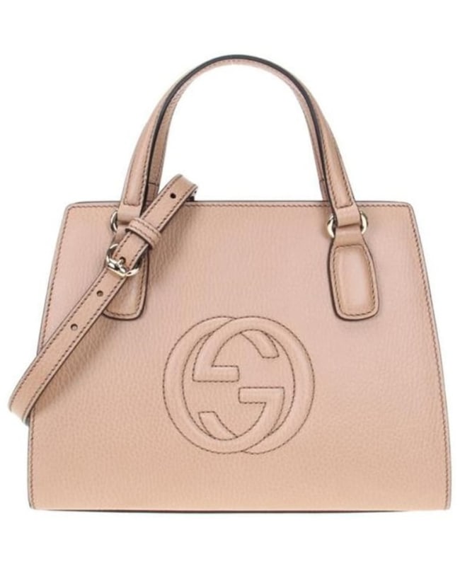 Gucci Soho Beige Leather Small Women's Tote Bag 607722 CAO0G 2754 607722CAO0G2754