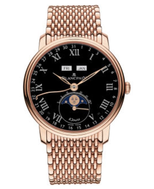 Blancpain Villeret Complete Calendar 8 Jours Men's Watch 6639-3637-MMB