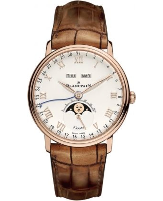 Blancpain Villeret Complete Calendar 8 Jours Men's Watch 6639-3642-55B