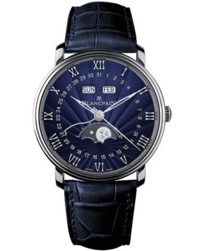 Blancpain Villeret Complete Calendar Moonphase Men's Watch 6654-1529-55B