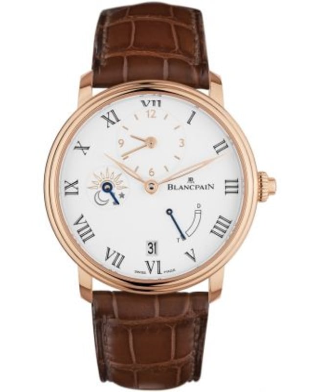 Blancpain Villeret 8 Days Half Timezone Men's Watch 6661-3631-55B
