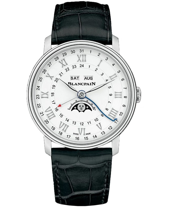 Blancpain Villeret Complete Calendar Moonphase GMT 40mm Men's Watch 6676-1127-55B 6676-1127-55B