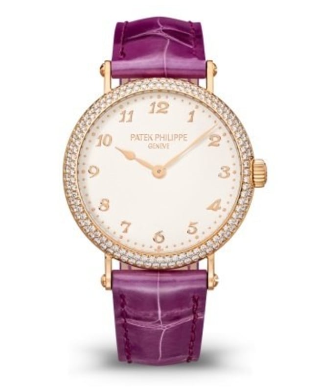 Patek Philippe Calatrava Ultra Thin Automatic Silvery Grained Dial Women's Watch 7200/200R-001