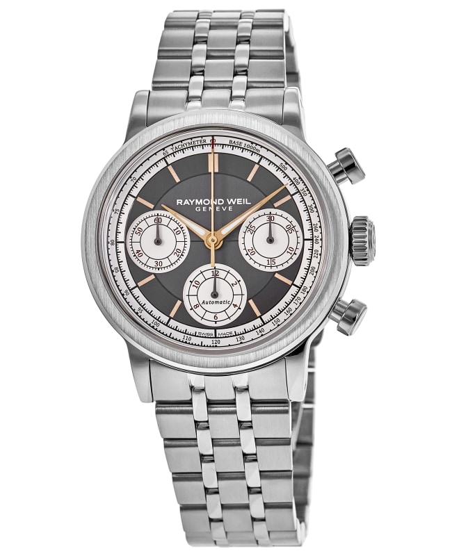 Raymond Weil Millesime Automatic Chronograph Grey Dial Stainless Steel Men's Watch 7765-ST-60651
