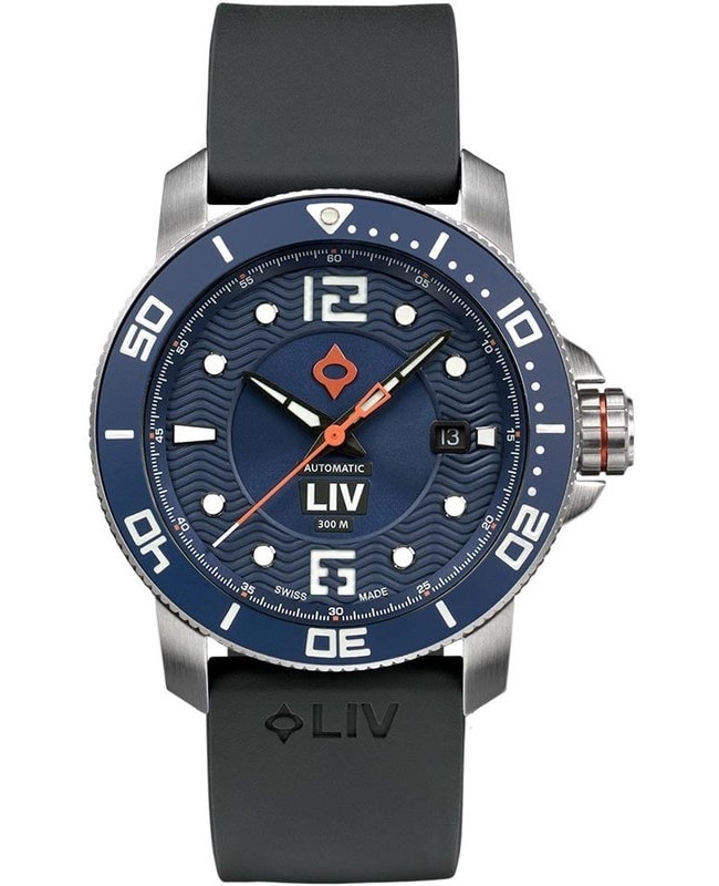 LIV Genesis GX-Diver’s Limited Edition Blue Dial Rubber Strap Swiss Men’s Watch