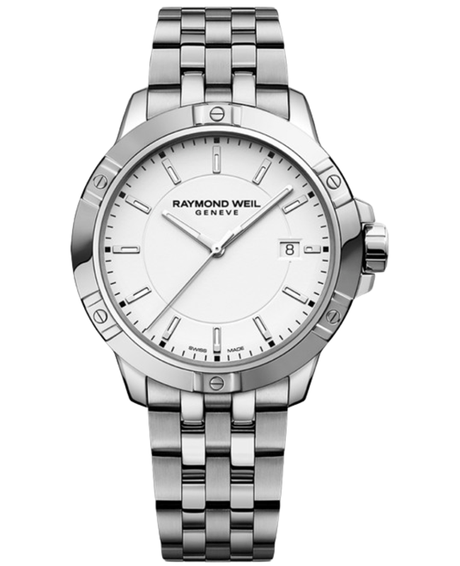 Raymond Weil Tango Quartz White Dial Steel Men's Watch 8160-ST-30041