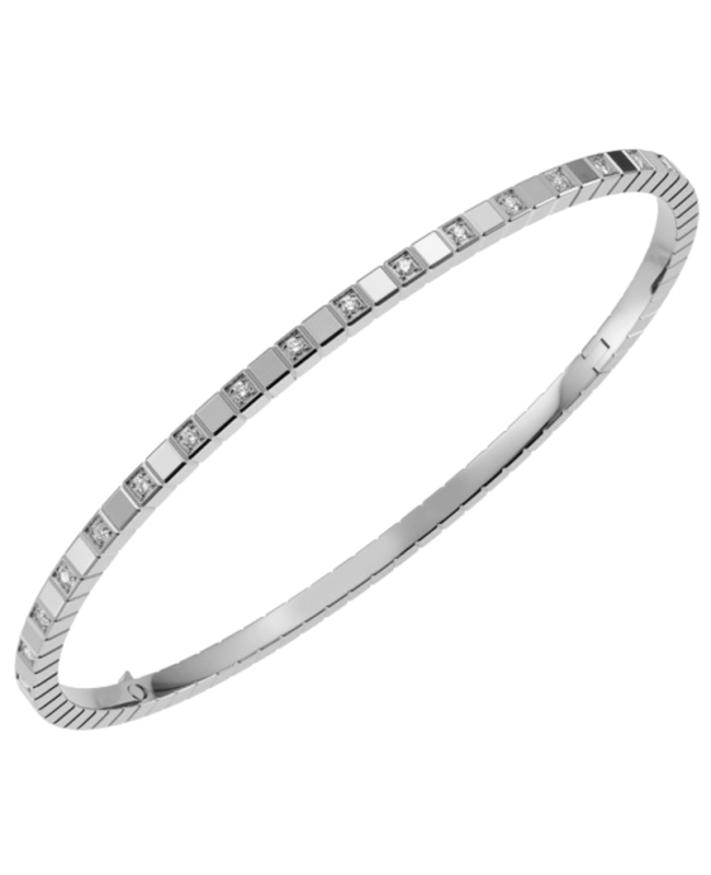Chopard Ice Cube 18K White Gold and Half-Set Diamond Size S Women's Bracelet 857702-1009 857702-1009