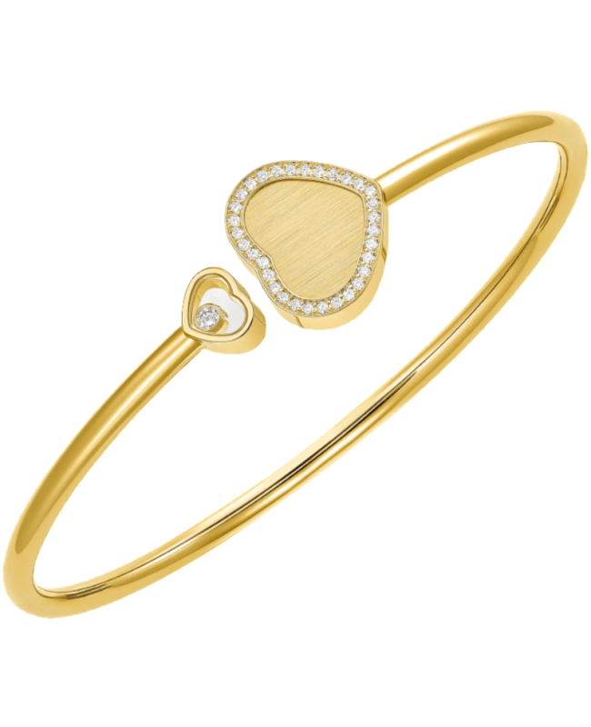 Bracelet 85A107-0923 Chopard Happy Hearts Golden Hearts 18K Yellow Gold and Diamond Size L Womens 85A107-0923 4904$
