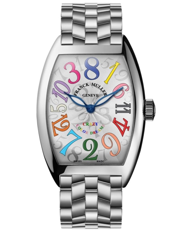 Franck Muller Cintree Curvex Crazy Hour White Dial White Gold Men’s Watch