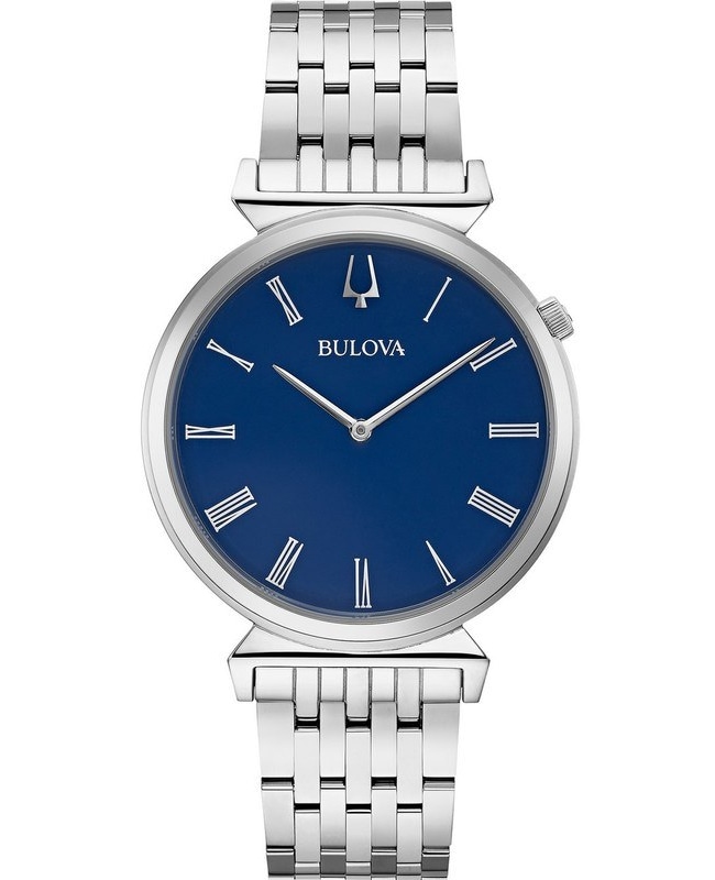 Shop Bulova Blue Dial Steel Men's Watch 96A233 on Sale at