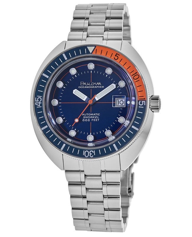 Bulova Oceanographer Automatic Blue Dial Stainless Steel Men’s Watch