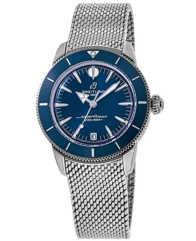 Breitling Superocean Heritage Automatic 36 Blue Dial Steel Bracelet Unisex Watch A10390161C1A1