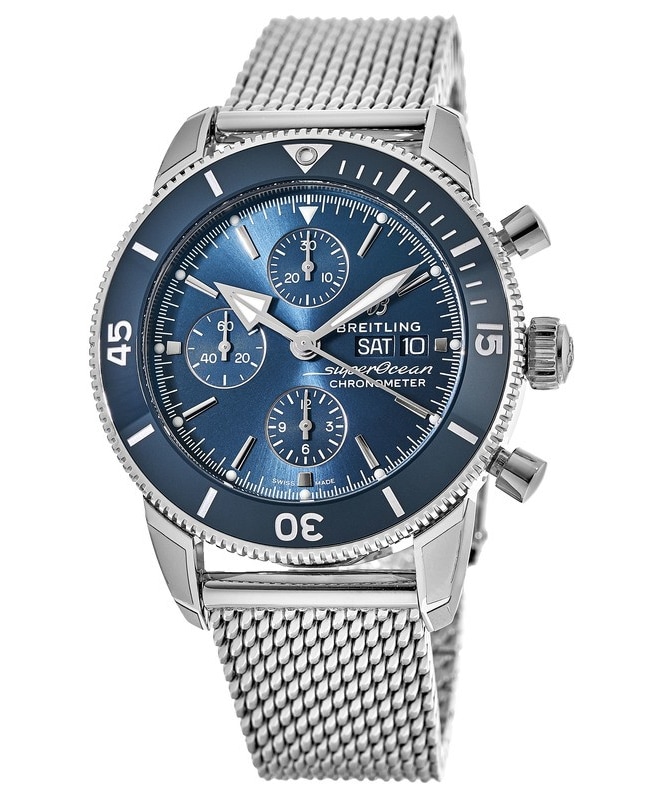 Breitling Superocean Heritage Chronograph 44 Blue Dial Stainless Steel Men's Watch A13313161C1A1