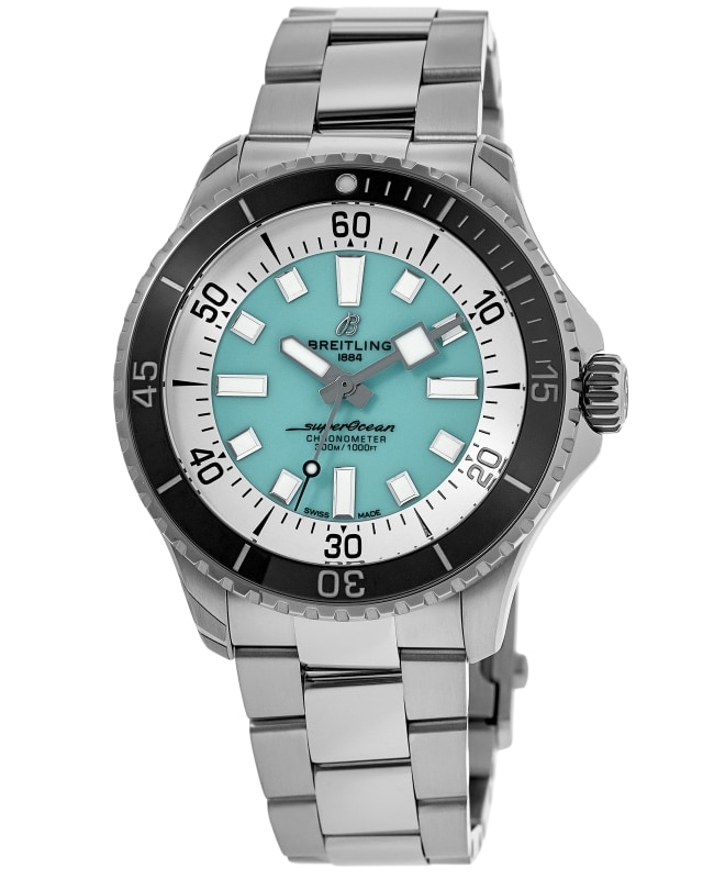 Breitling Superocean Automatic 44 Turquoise Dial Stainless Steel Men's Watch A17376211L2A1
