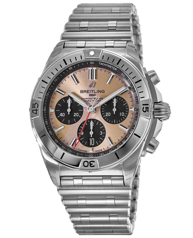 Breitling Chronomat B01 42 Chronograph Copper Dial Steel Men's Watch AB0134101K1A1