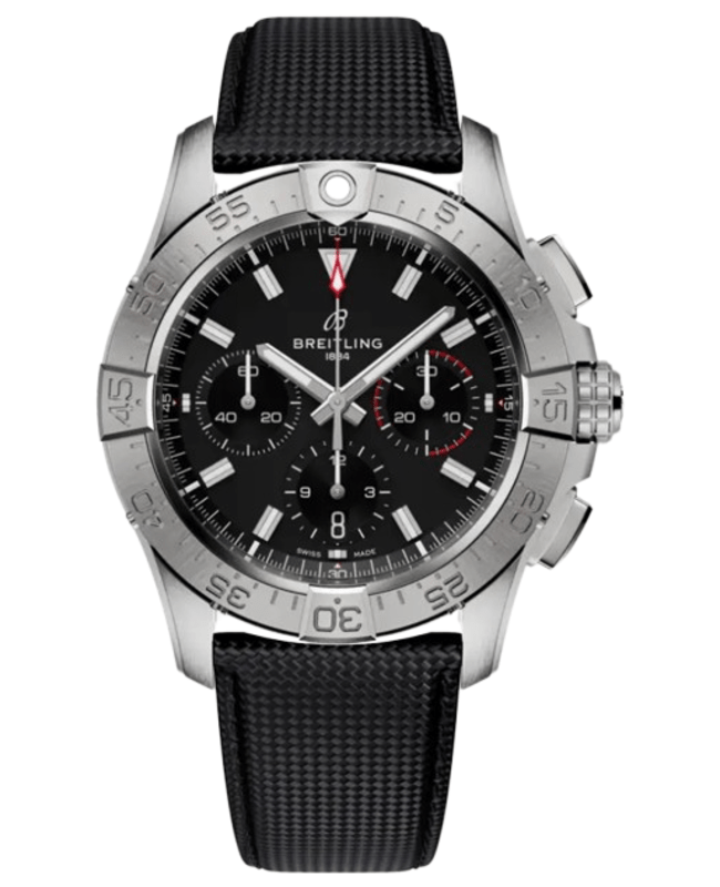 Breitling Avenger B01 Chronograph 42 Automatic Black Dial Leather Strap Mens Watch AB0146101B1X1 AB0146101B1X1 4960$