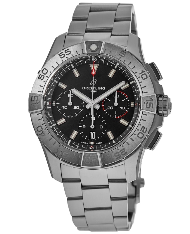 Breitling Avenger B01 Chronograph 44 Black Dial Stainless Steel Men's Watch AB0147101B1A1