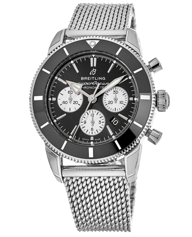 Breitling Superocean Heritage B01 Chronograph 44 Automatic Black Ceramic Steel Men's Watch AB0162121B1A1