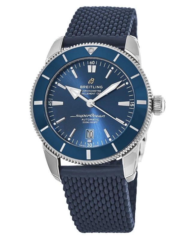 Breitling Superocean Heritage Automatic 46 Blue Dial Rubber Strap Men's Watch AB2020161C1S1