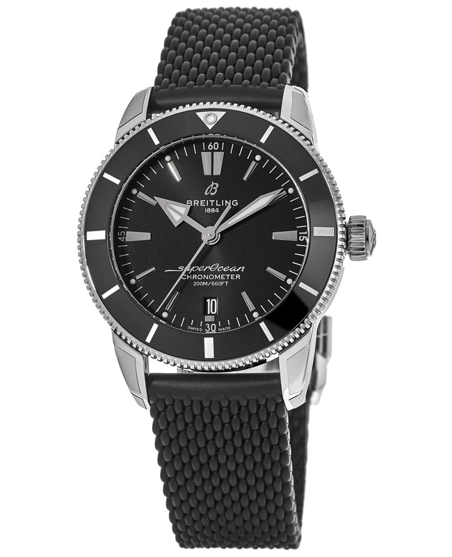 Breitling Superocean Heritage Automatic 44 Black Dial Rubber Strap Men's Watch AB2030121B1S1